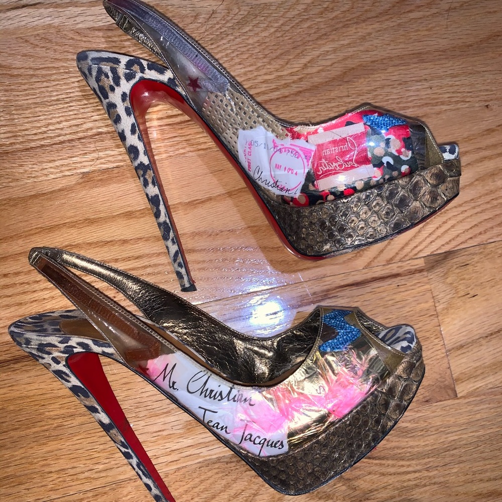 Christian Louboutin trash sling backs
